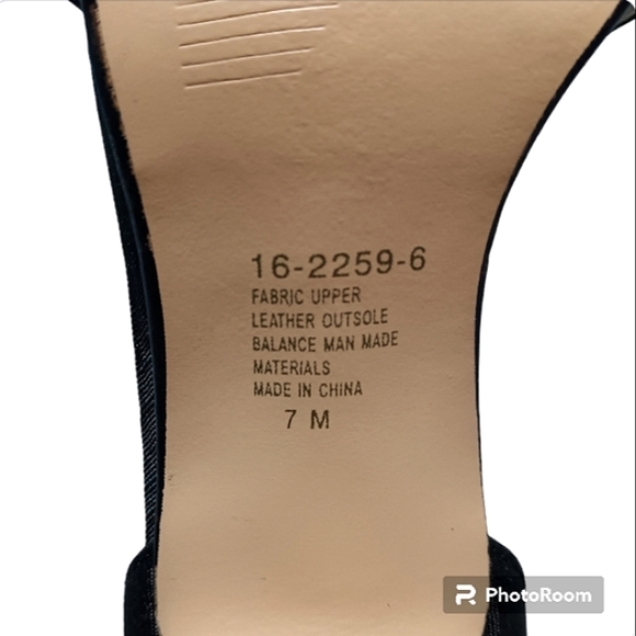 Chadwick's Leather Outsole, Fabric Upper, Open Toe, Black Heels. Size 7M - Picture 11 of 11